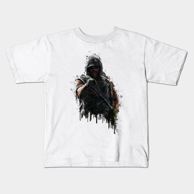Blackbeard Elite Operator Kids T-Shirt by traxim
